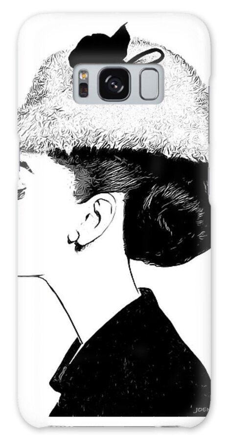 Audrey Hepburn Galaxy Case featuring the digital art Audrey by Greg Joens