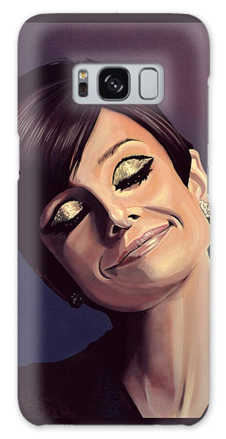 Audrey Hepburn Galaxy S8 Case featuring the painting Audrey Hepburn Painting by Paul Meijering