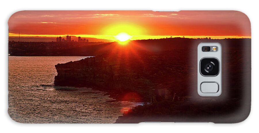 Sunset Galaxy Case featuring the photograph August Sunset From North Head by Miroslava Jurcik