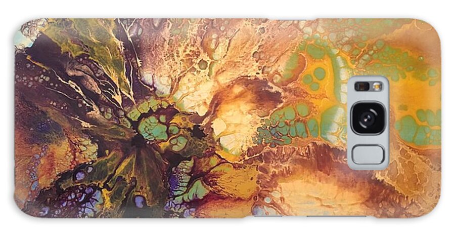 Abstract Galaxy Case featuring the painting Aura by Soraya Silvestri