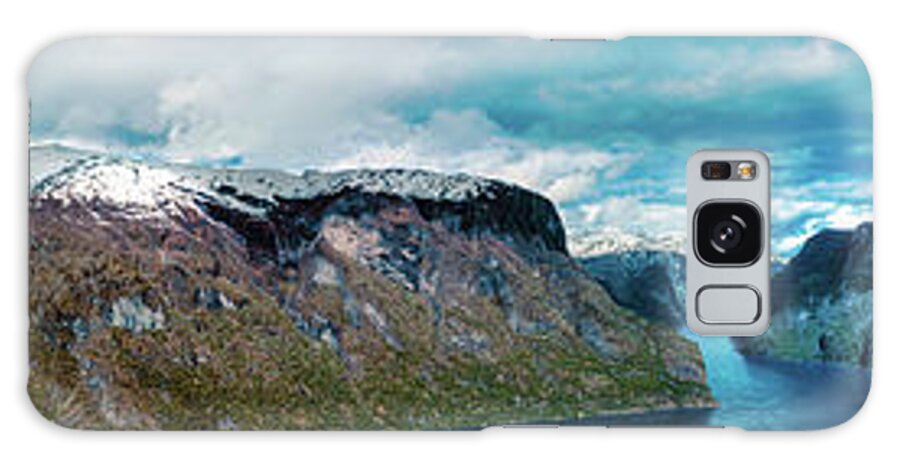 Aurlandsfjorden Galaxy Case featuring the photograph Aurlandsfjorden Panorama Revisited by Josh Bryant