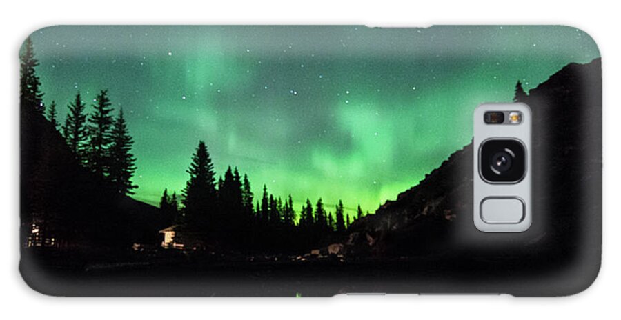 Moraine Galaxy Case featuring the photograph Aurora on Moraine Lake by Alex Lapidus