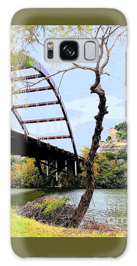 Austin Galaxy S8 Case featuring the photograph Austin Pennybacker Bridge in Autumn by Janette Boyd