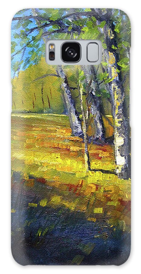 Bloedel Reserve Galaxy S8 Case featuring the painting Autumn at Bloedel by Nancy Merkle