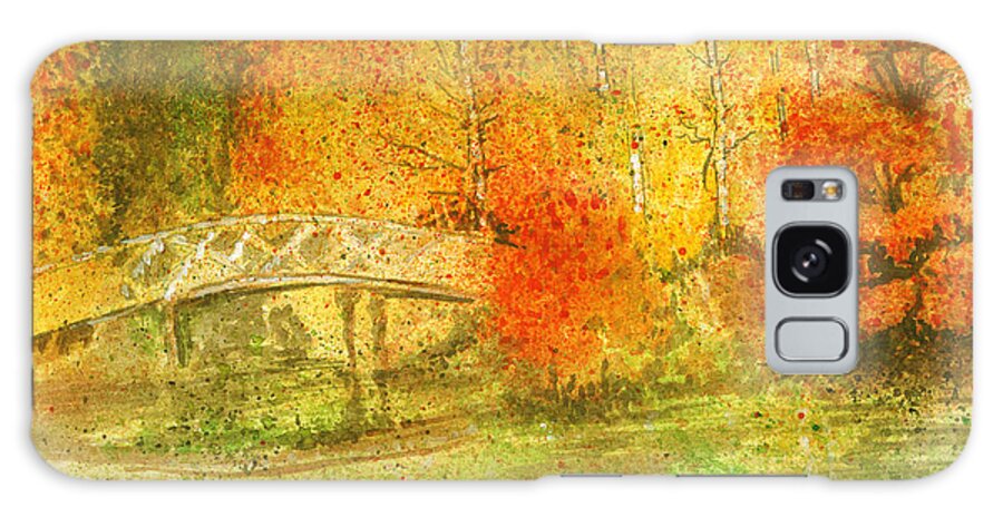 Autumn Galaxy Case featuring the painting Autumn in New York by Remy Francis