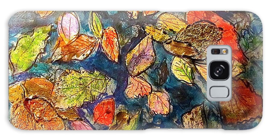 Leaves Galaxy Case featuring the mixed media Autumn Leaves by Barbara O'Toole