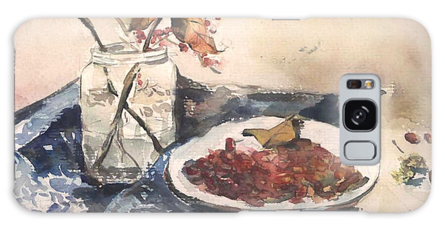 Watercolor Galaxy Case featuring the painting Autumn Leaves by Leslie Ouyang
