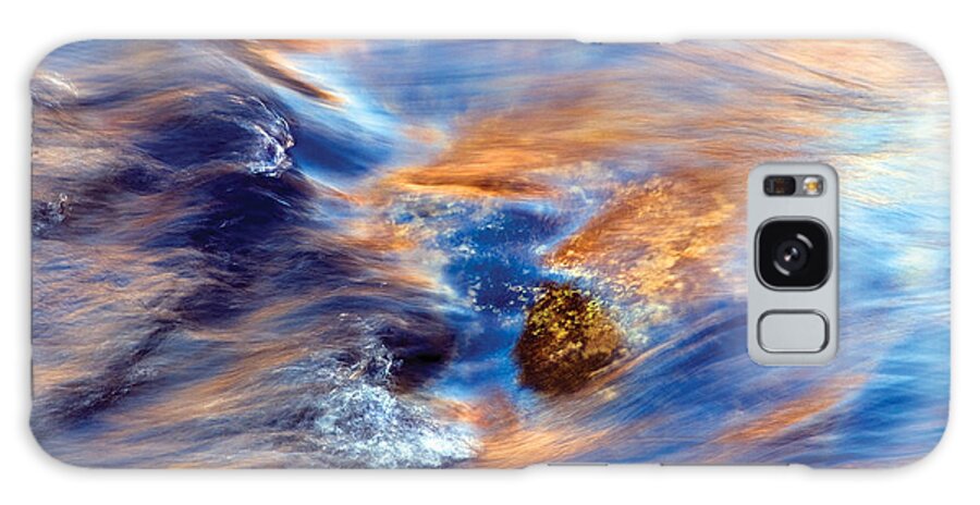 River Galaxy Case featuring the photograph Autumn River Ripple Pastel Colors by Steve Somerville