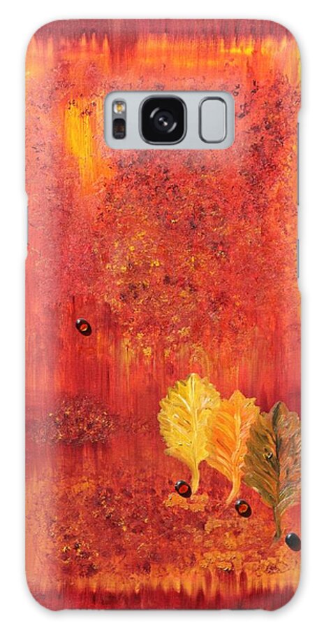 Abstract Galaxy S8 Case featuring the painting Autumn by Sladjana Lazarevic