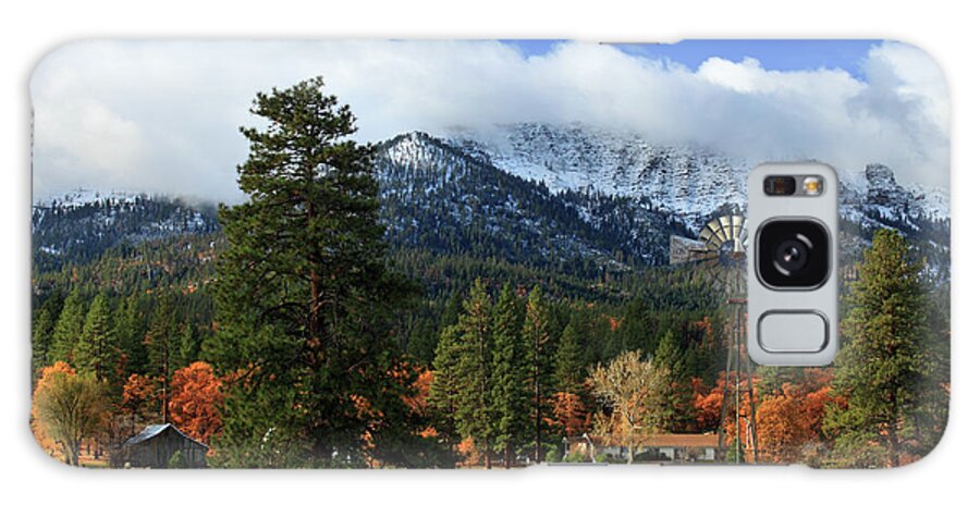 Landscape Galaxy Case featuring the photograph Autumn Windmill At Thompson Peak by James Eddy