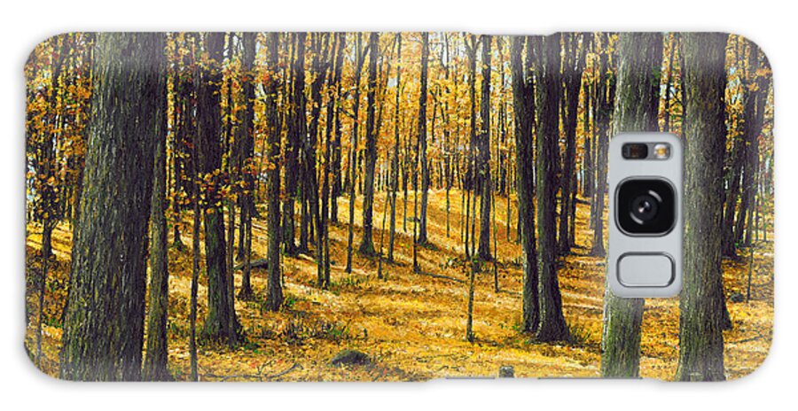 Autumn Landscape Painting Galaxy Case featuring the painting Autumn Woodland by Doug Kreuger
