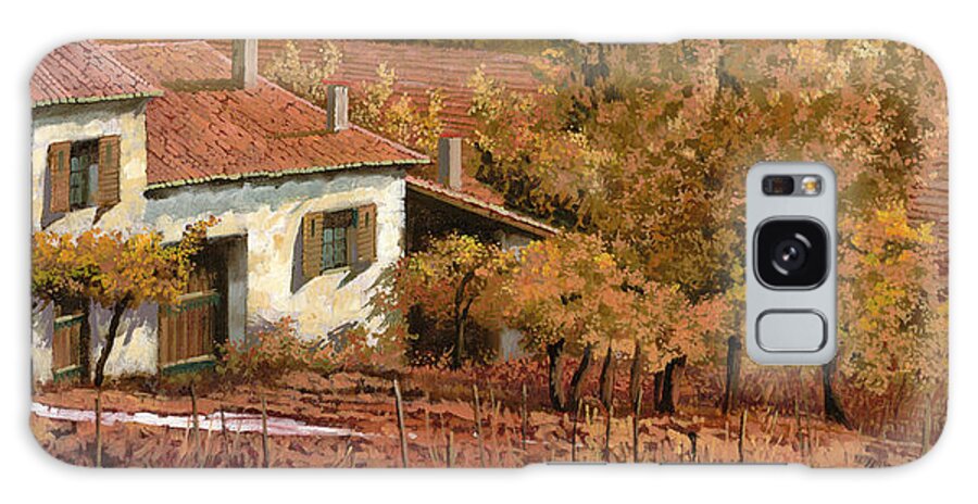 Autumn Galaxy S8 Case featuring the painting Autunno Rosso by Guido Borelli