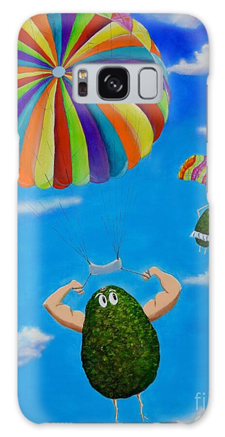 Avocado Galaxy Case featuring the painting Avocado's from Heaven by Mary Scott