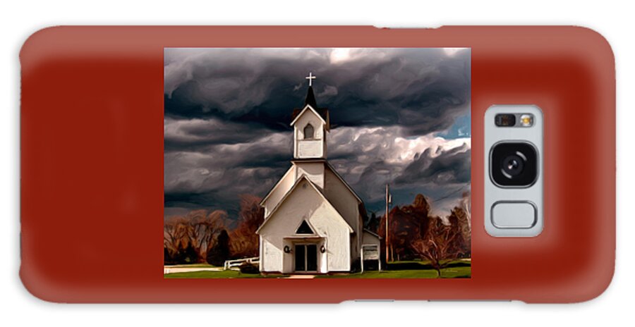 Church Galaxy Case featuring the photograph Awaiting the Storm by Liz Evensen