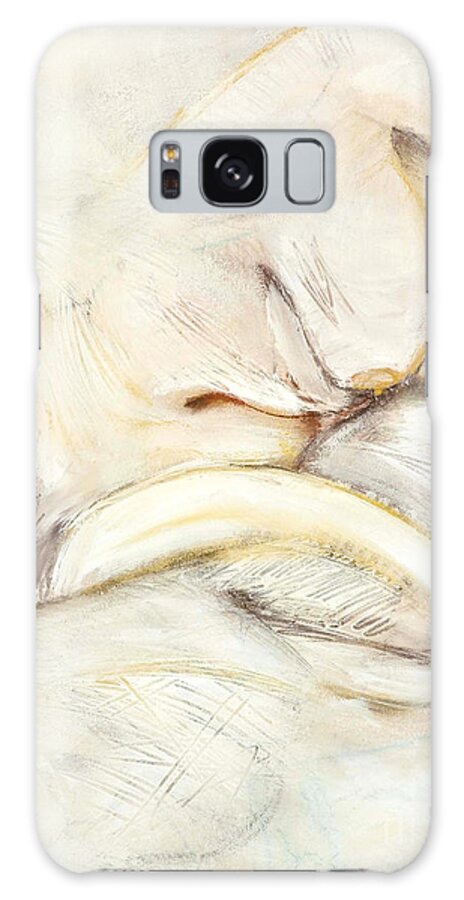 Female Galaxy Case featuring the drawing Award Winning Abstract Nude by Kerryn Madsen-Pietsch