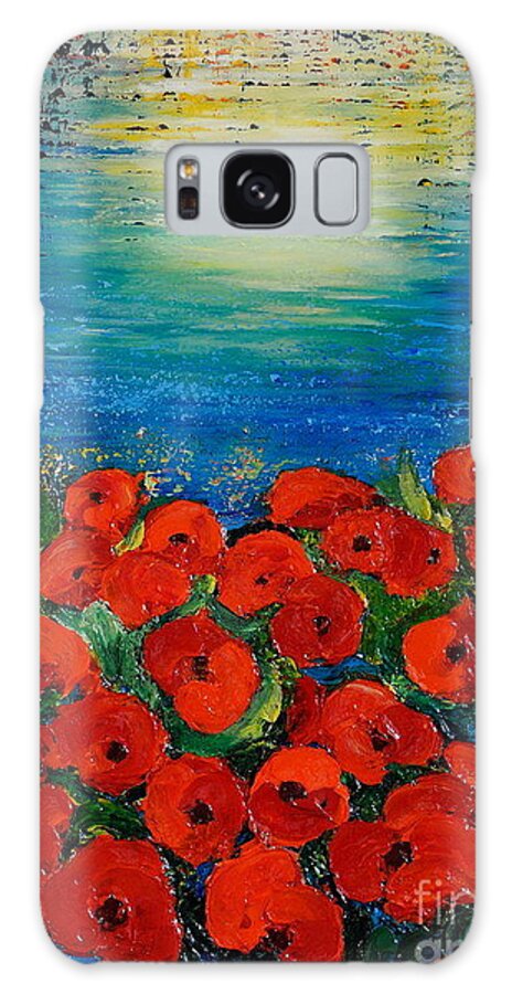 Poppies Galaxy Case featuring the painting Life Is Like A Poem by Teresa Wegrzyn