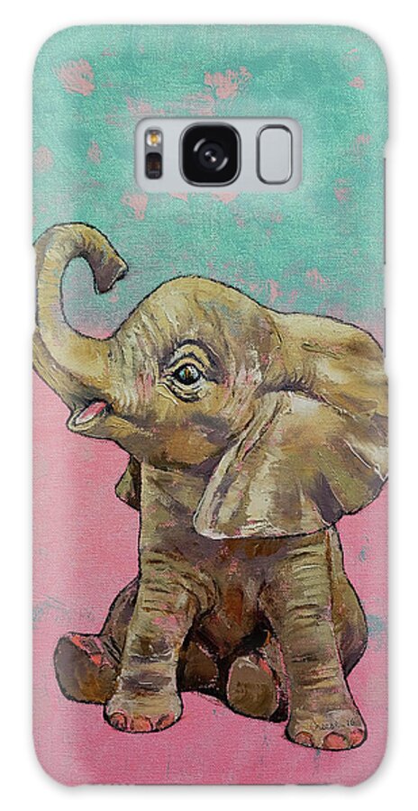 Boy Galaxy Case featuring the painting Baby Elephant by Michael Creese