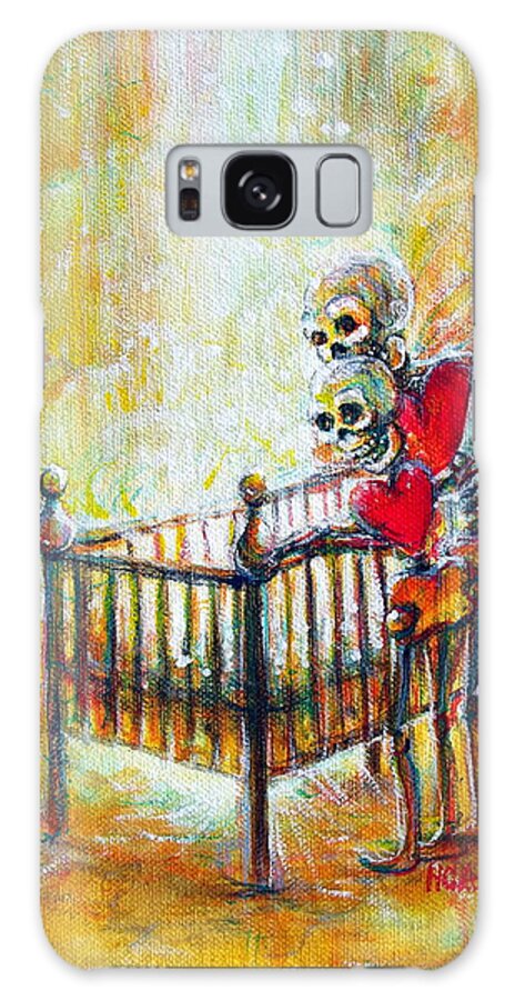 Skeletons Galaxy Case featuring the painting Baby Love by Heather Calderon