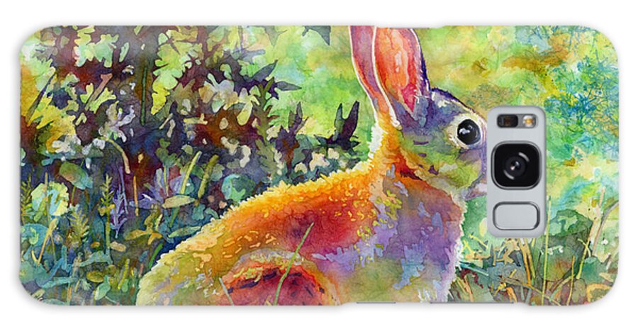 Bunny Galaxy Case featuring the painting Backyard Bunny by Hailey E Herrera
