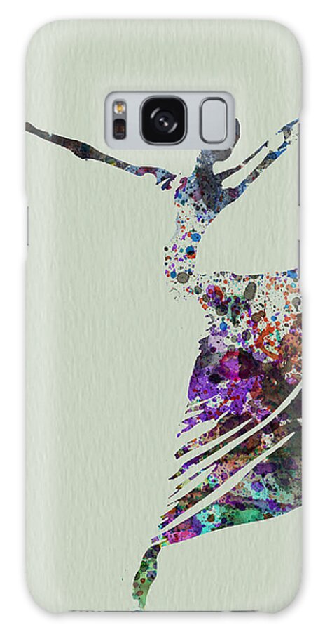  Galaxy Case featuring the painting Ballerina dancing watercolor by Naxart Studio