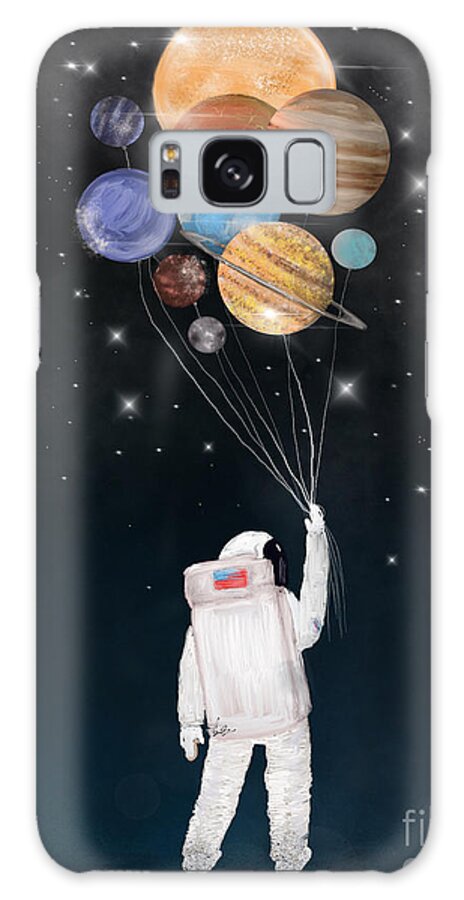 Space Galaxy Case featuring the painting Balloon Universe by Bri Buckley