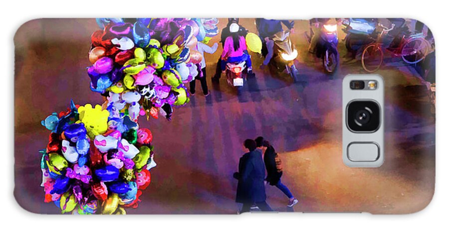 Balloons Galaxy S8 Case featuring the photograph Balloons Hanoi Hoan Kiem Lake by Chuck Kuhn