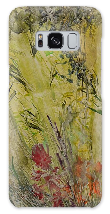 Bamboo Galaxy Case featuring the painting Bamboo in the Forest by Heather Hennick