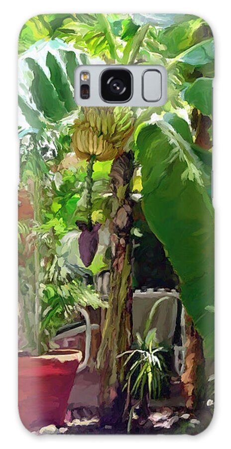 Tropical Galaxy Case featuring the painting Banana Tree by David Van Hulst