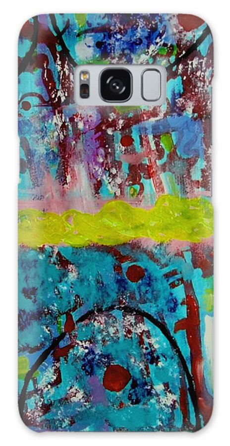 Abstracts Galaxy Case featuring the painting Band Of Gold by Rusty Gladdish