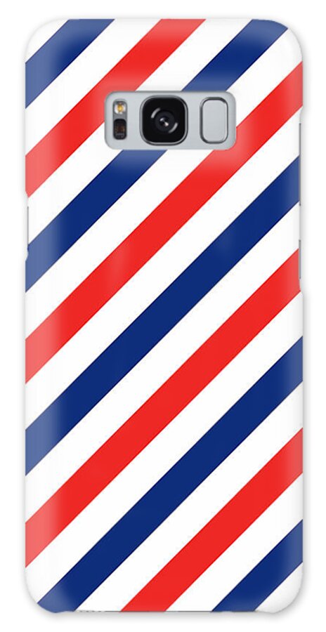 Barber Shop Pole Galaxy Case featuring the digital art Barber Stripes by Julia Jasiczak