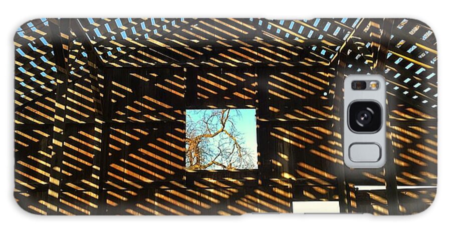 Barn Galaxy Case featuring the photograph Barn Rafter Shadows by Jerry Abbott