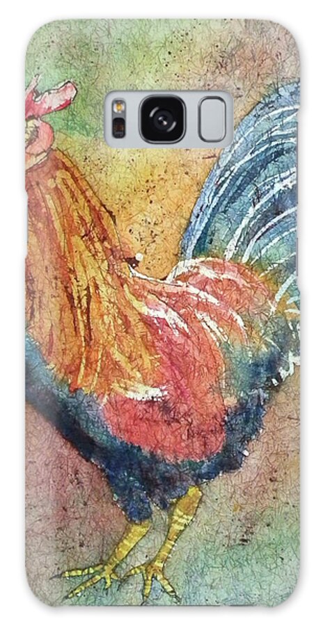 Animal Galaxy Case featuring the painting Barnyard Rooster by Ann Nunziata