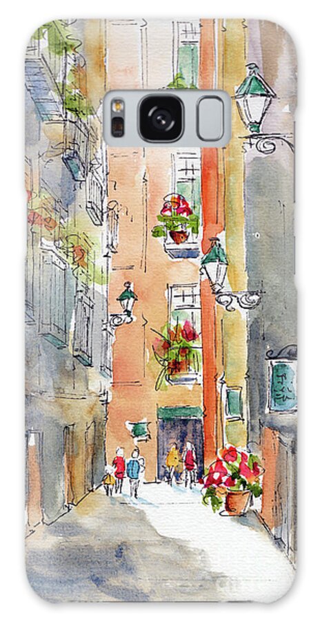 Impressionism Galaxy Case featuring the painting Barrio Gotico Barcelona by Pat Katz