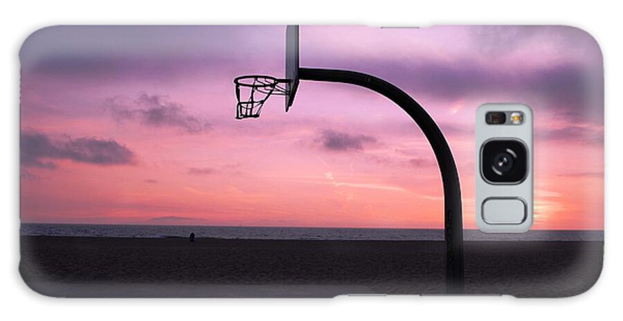 Basketball Galaxy Case featuring the photograph Basketball Court at Sunset by Matt Quest