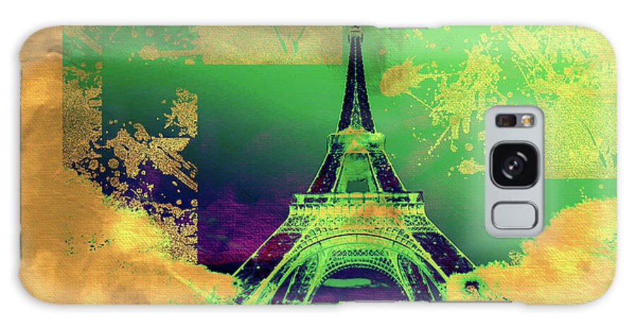 Paris Galaxy Case featuring the mixed media Bastille Day 7 by Priscilla Huber