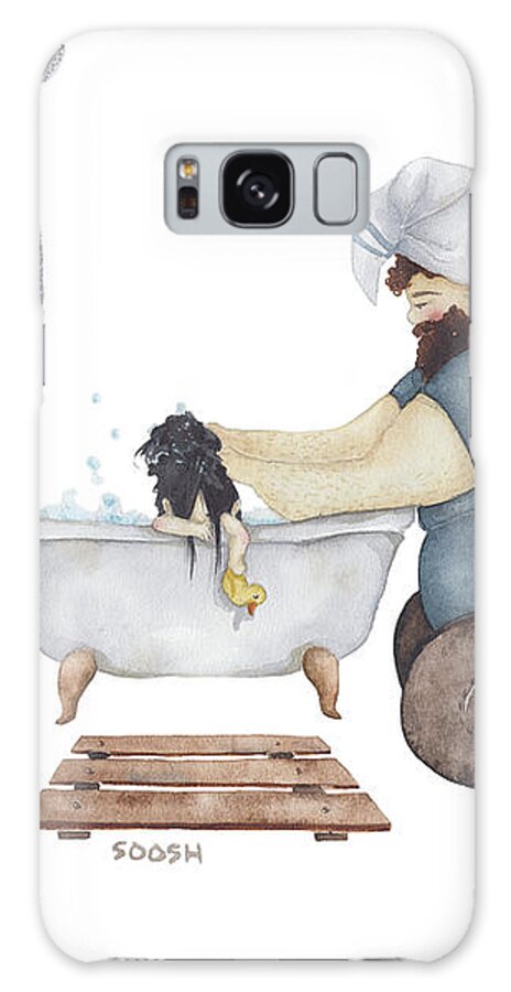 Illustration Galaxy Case featuring the drawing Bath time by Soosh