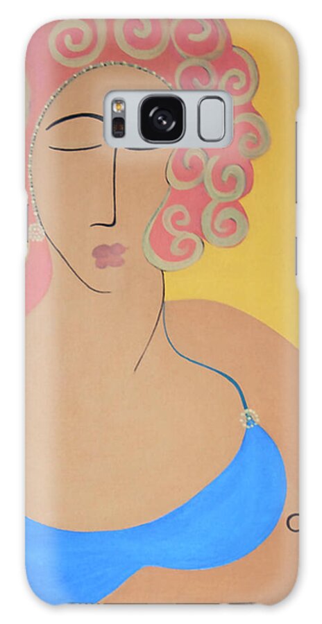#female Galaxy Case featuring the painting Bathing Beauty by Jacquelinemari