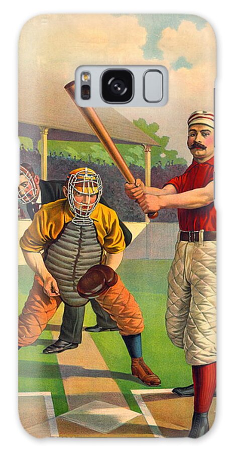 Batter-up 1895 Galaxy S8 Case featuring the photograph Batter Up 1895 by Padre Art