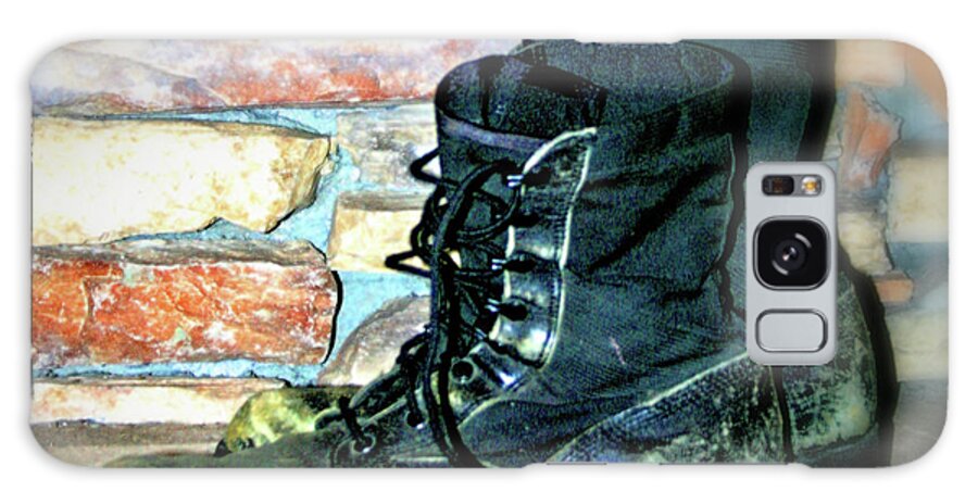 Boots Galaxy Case featuring the photograph Battered Boots by Cathy Harper