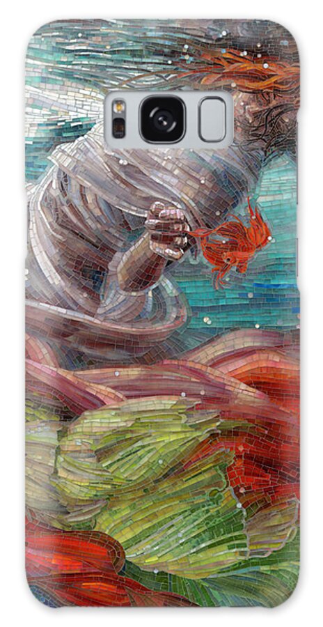 Mermaid Galaxy Case featuring the painting Batyam by Mia Tavonatti
