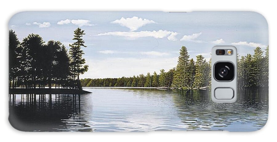Landscapes Galaxy S8 Case featuring the painting Bay on Lake Muskoka by Kenneth M Kirsch