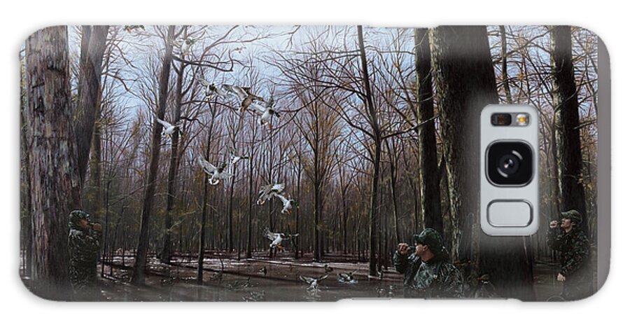 Ducks Galaxy Case featuring the painting Bayou Meto Morning by Glenn Pollard