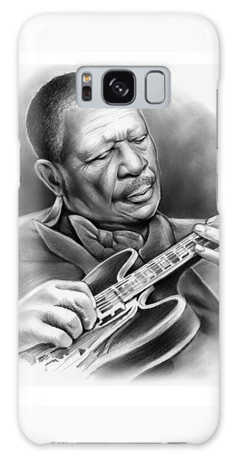 Bb King Galaxy Case featuring the drawing BB King by Greg Joens