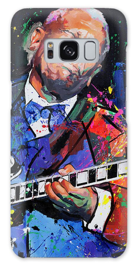 Bb King Galaxy Case featuring the painting BB King Portrait by Richard Day