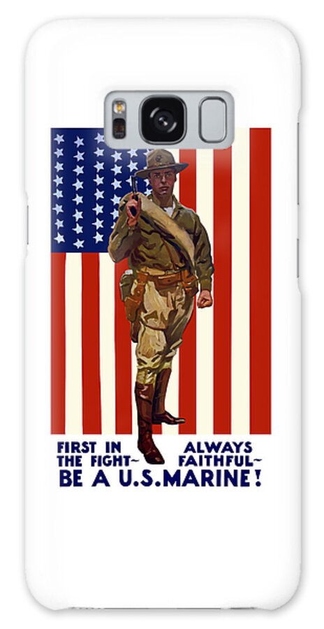 Marine Corps Galaxy Case featuring the painting Be A US Marine by War Is Hell Store