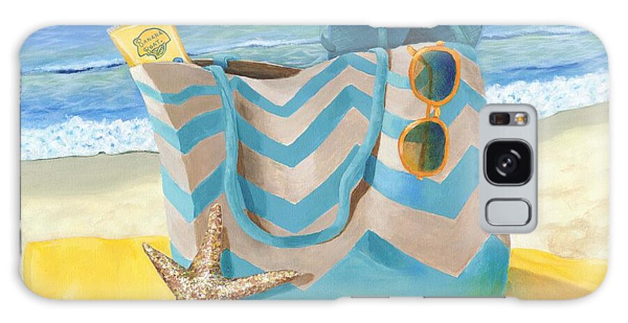 Coastal Galaxy Case featuring the painting Beach Bag by Donna Tucker