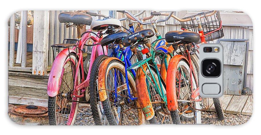 Cape May New Jersey Galaxy Case featuring the photograph Beach Bikes by Tom Singleton