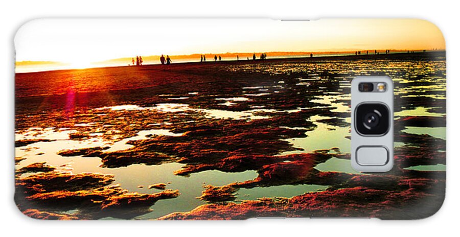 Beach Galaxy Case featuring the photograph Beach Puddles by Michael Blaine