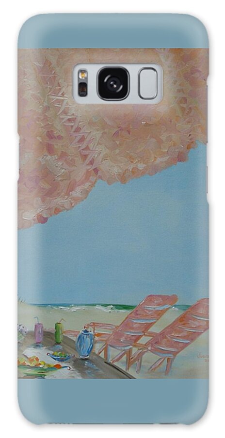 Beach Galaxy Case featuring the painting Beachfront Property by Judith Rhue