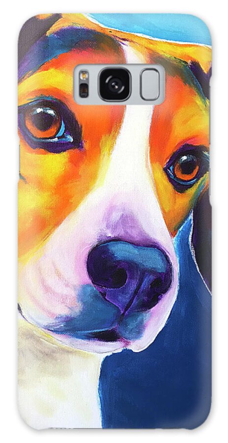 Pet Portrait Galaxy Case featuring the painting Beagle - Martin by Dawg Painter